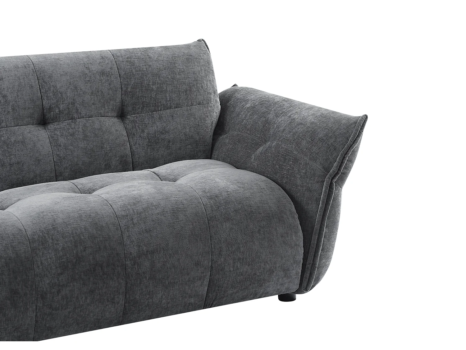 3-seters sofa i melert antrasittgrå stoff NAPIZO