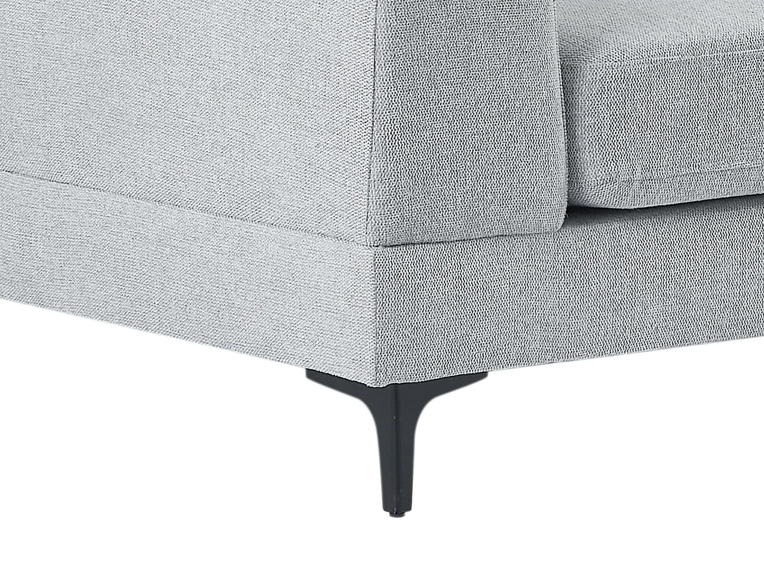 Canapé 3 places en tissu texturé gris clair JAMOLO