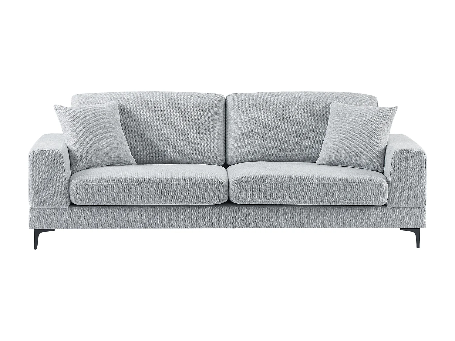 Canapé 3 places en tissu texturé gris clair JAMOLO