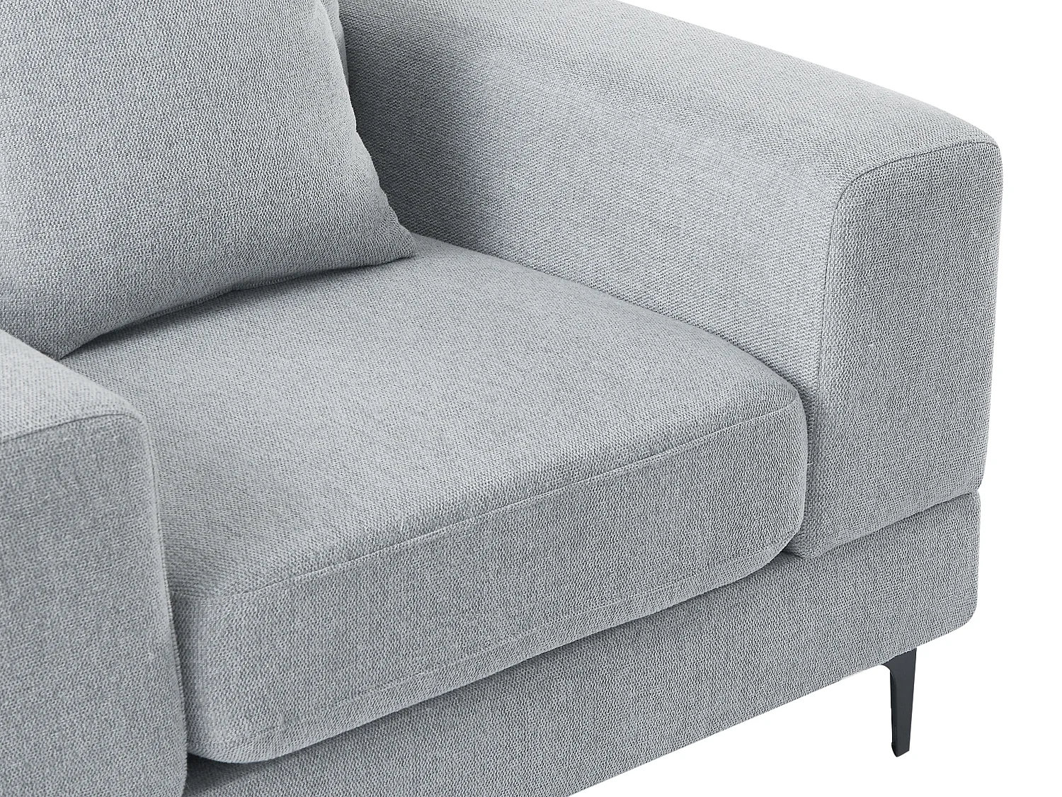 Fotel z teksturowanej tkaniny jasnoszary JAMOLO