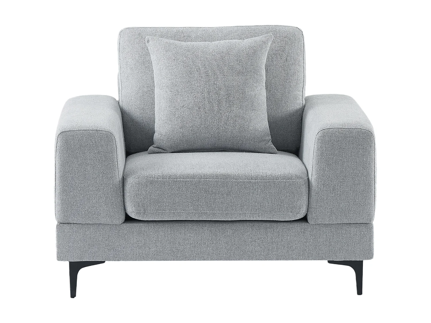 Fotel z teksturowanej tkaniny jasnoszary JAMOLO