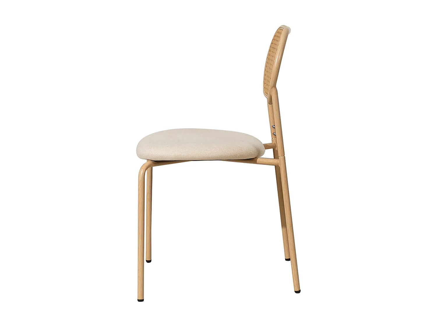 Set van 2 stoelen, rotan eetkamerstoel, decoratieve eetkamerstoel, houtkleur