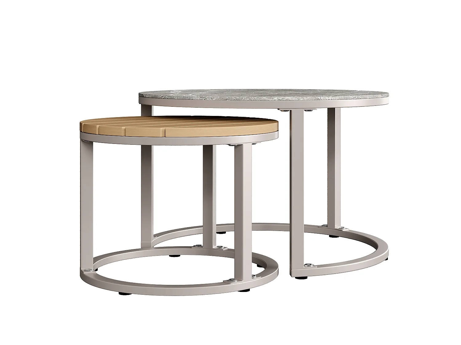 Ensemble de salon de jardin, ensemble de meubles pour 6-7 personnes, incl. coussins d'assise et coussins, beige