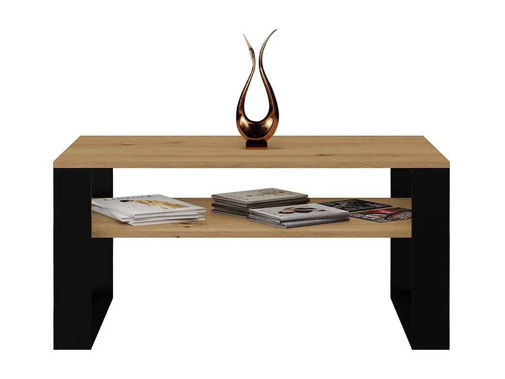 Ława Modern 1P | Stolik Kawowy Artisan Czarny | 90x58x50 | Nowoczesny Design