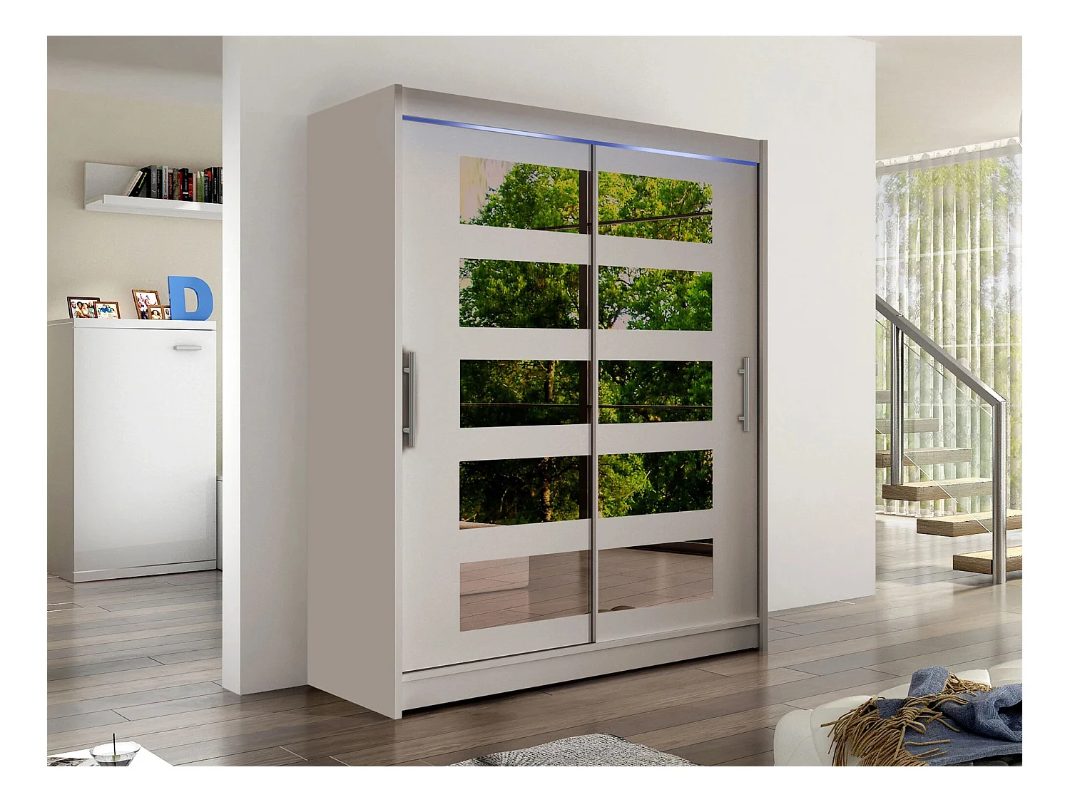 Armoire Closico 114, Cachemire, 200x150x58cm, Portes d'armoire: Coulissantes