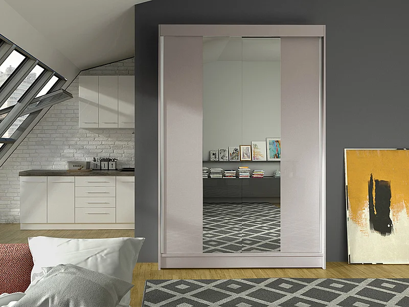 Armoire Closico 148, Cachemire, 200x120x58cm, Portes d'armoire: Coulissantes