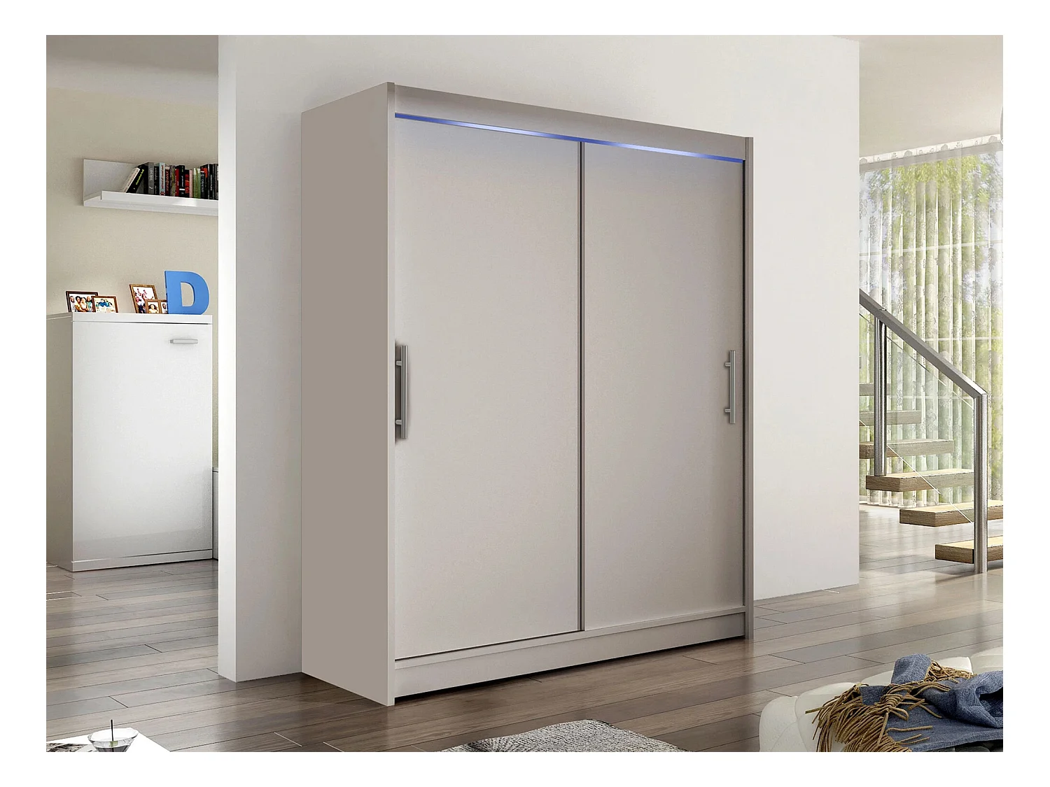 Armoire Closico 103, Cachemire, 200x150x58cm, Portes d'armoire: Coulissantes