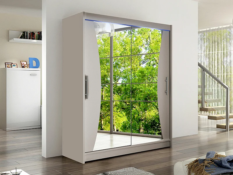 Armoire Closico 116, Cachemire, 200x150x58cm, Portes d'armoire: Coulissantes