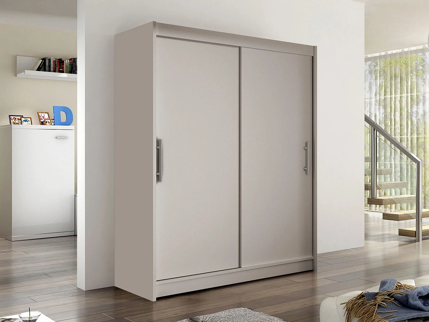 Armoire Closico 103, Cachemire, 200x150x58cm, Portes d'armoire: Coulissantes