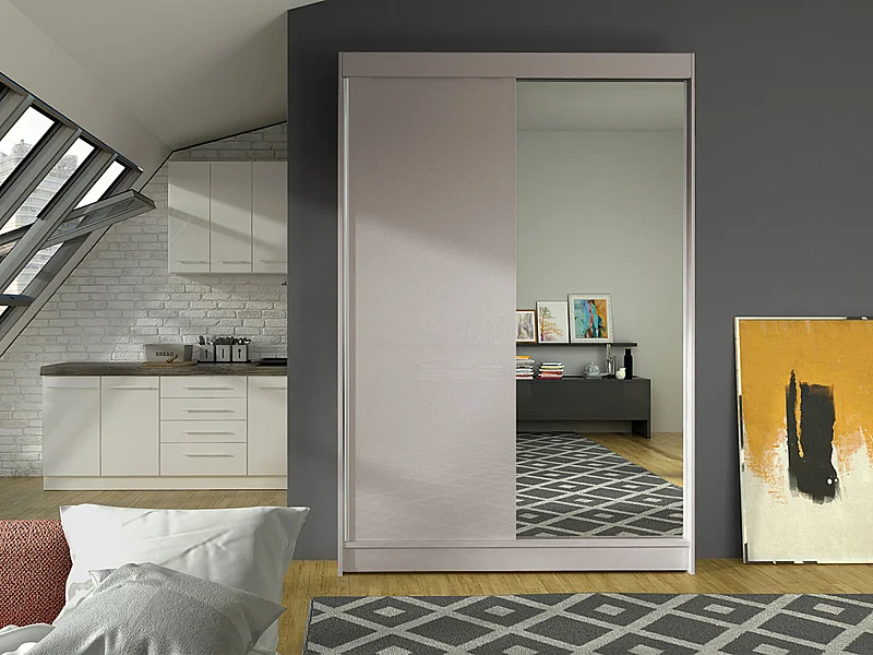 Armoire Closico 147, Cachemire, 200x120x58cm, Portes d'armoire: Coulissantes