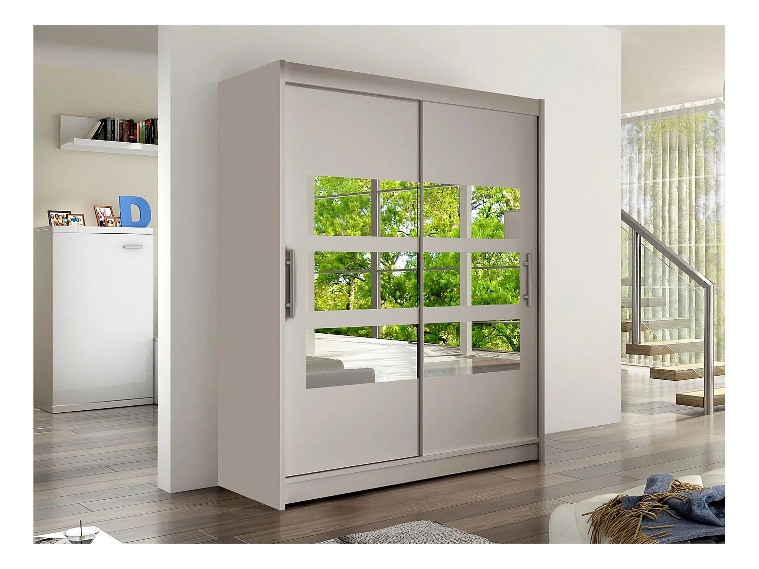 Armoire Closico 157, Cachemire, 200x150x58cm, Portes d'armoire: Coulissantes
