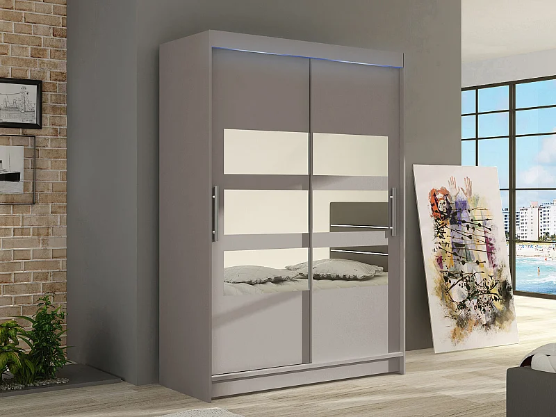 Armoire Closico 109, Cachemire, 200x120x58cm, Portes d'armoire: Coulissantes