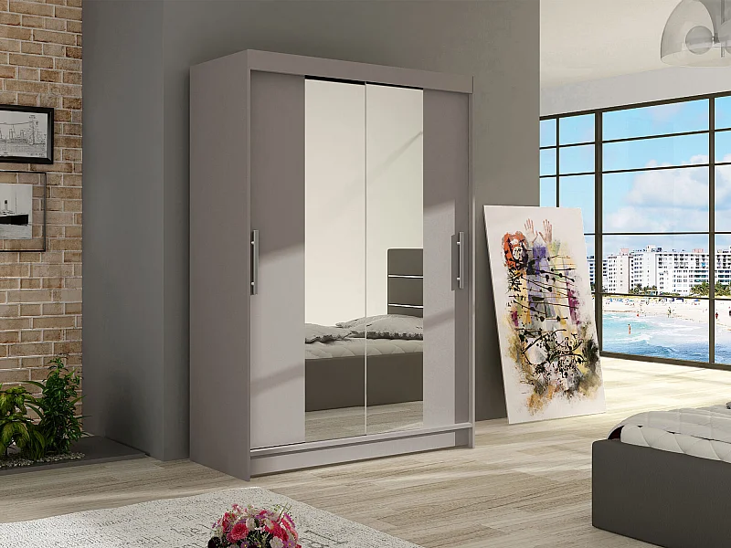 Armoire Closico 133, Cachemire, 200x120x58cm, Portes d'armoire: Coulissantes