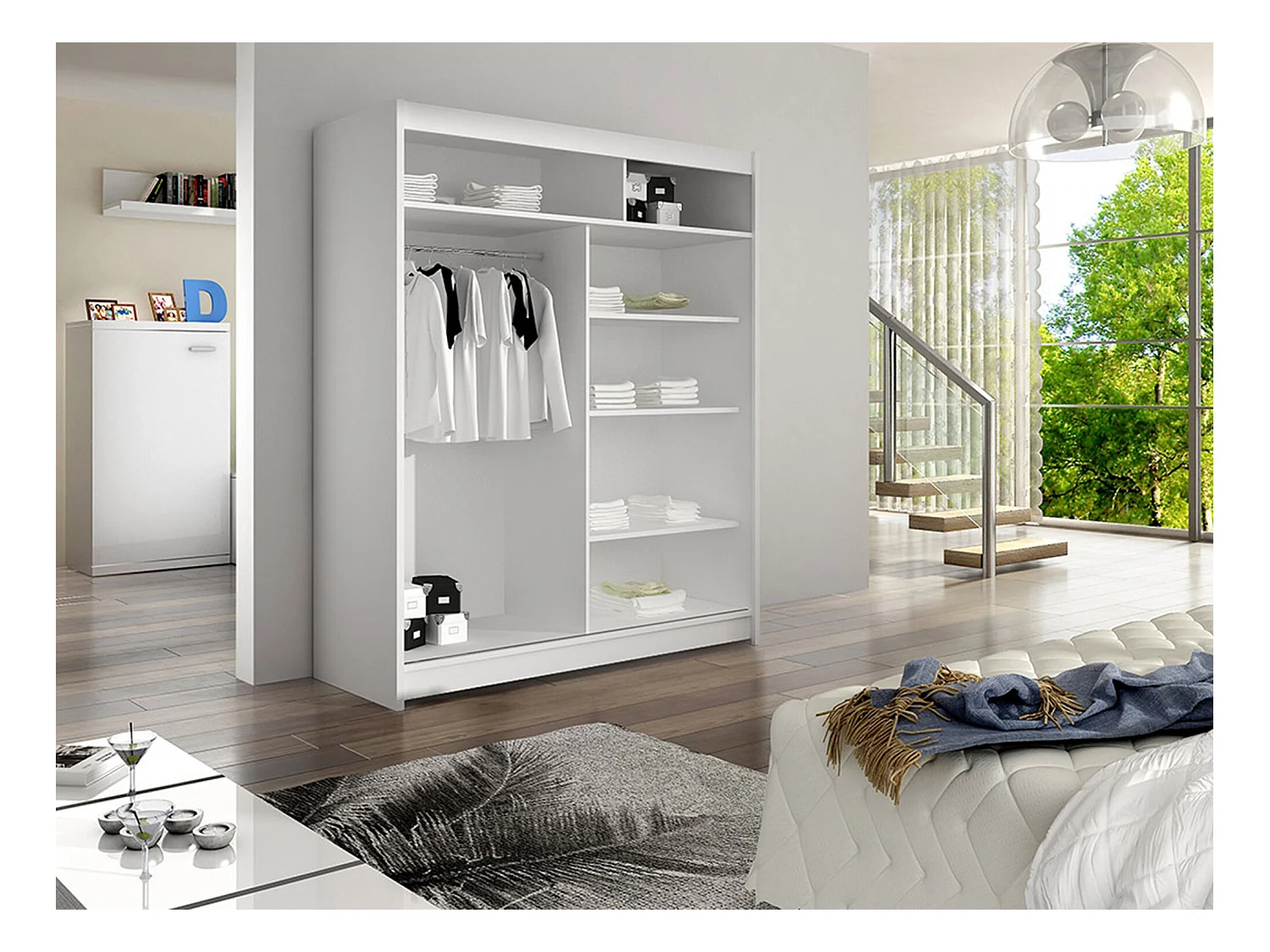 Armoire Closico 151, Cachemire, 200x120x58cm, Portes d'armoire: Coulissantes