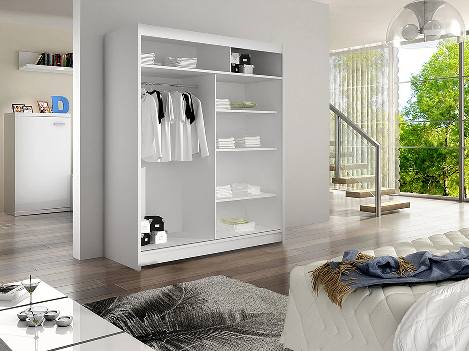 Armoire Closico 151, Cachemire, 200x120x58cm, Portes d'armoire: Coulissantes