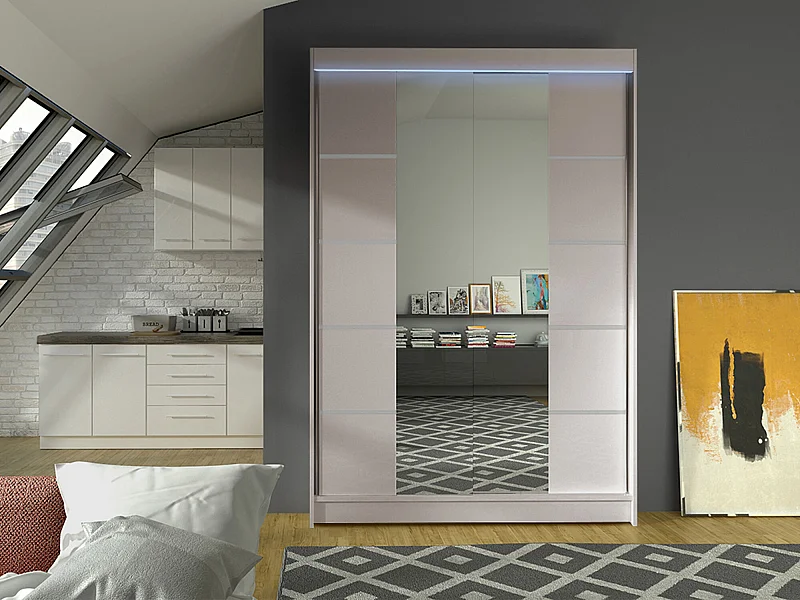 Armoire Closico 151, Cachemire, 200x120x58cm, Portes d'armoire: Coulissantes