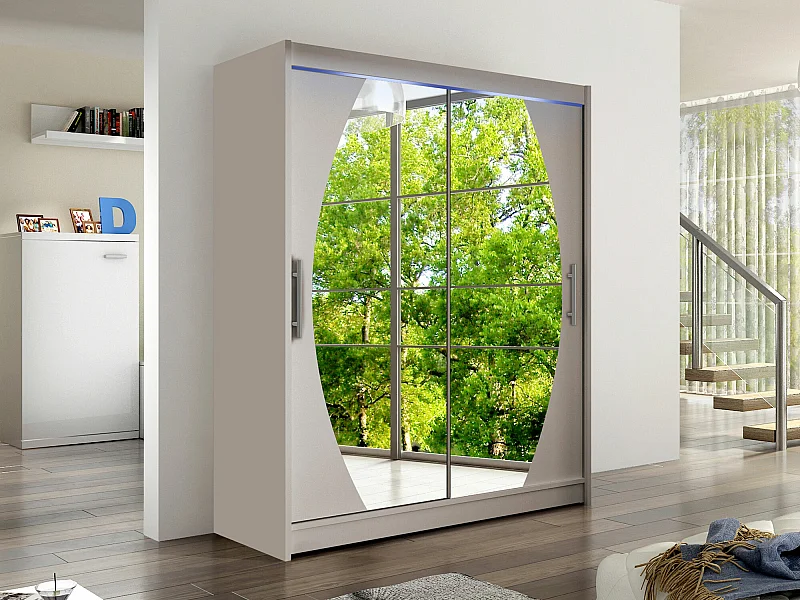 Armoire Closico 121, Cachemire, 200x150x58cm, Portes d'armoire: Coulissantes