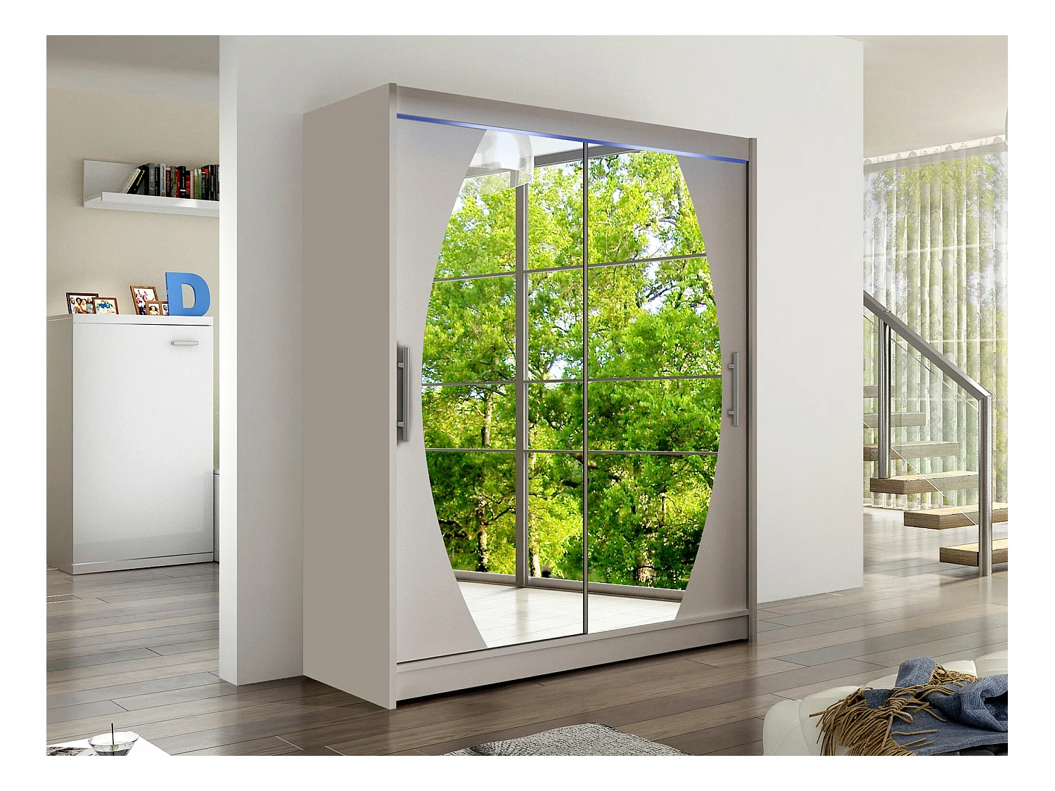 Armoire Closico 121, Cachemire, 200x150x58cm, Portes d'armoire: Coulissantes