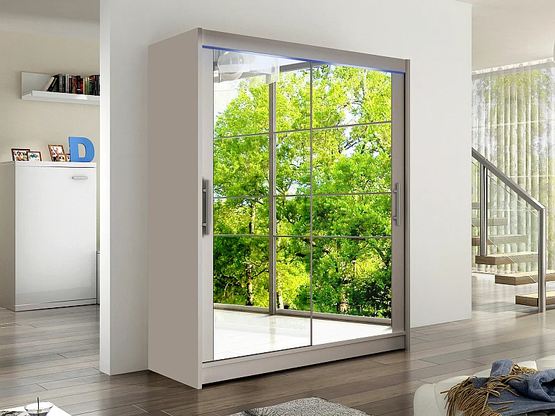 Armoire Closico 127, Cachemire, 200x150x58cm, Portes d'armoire: Coulissantes