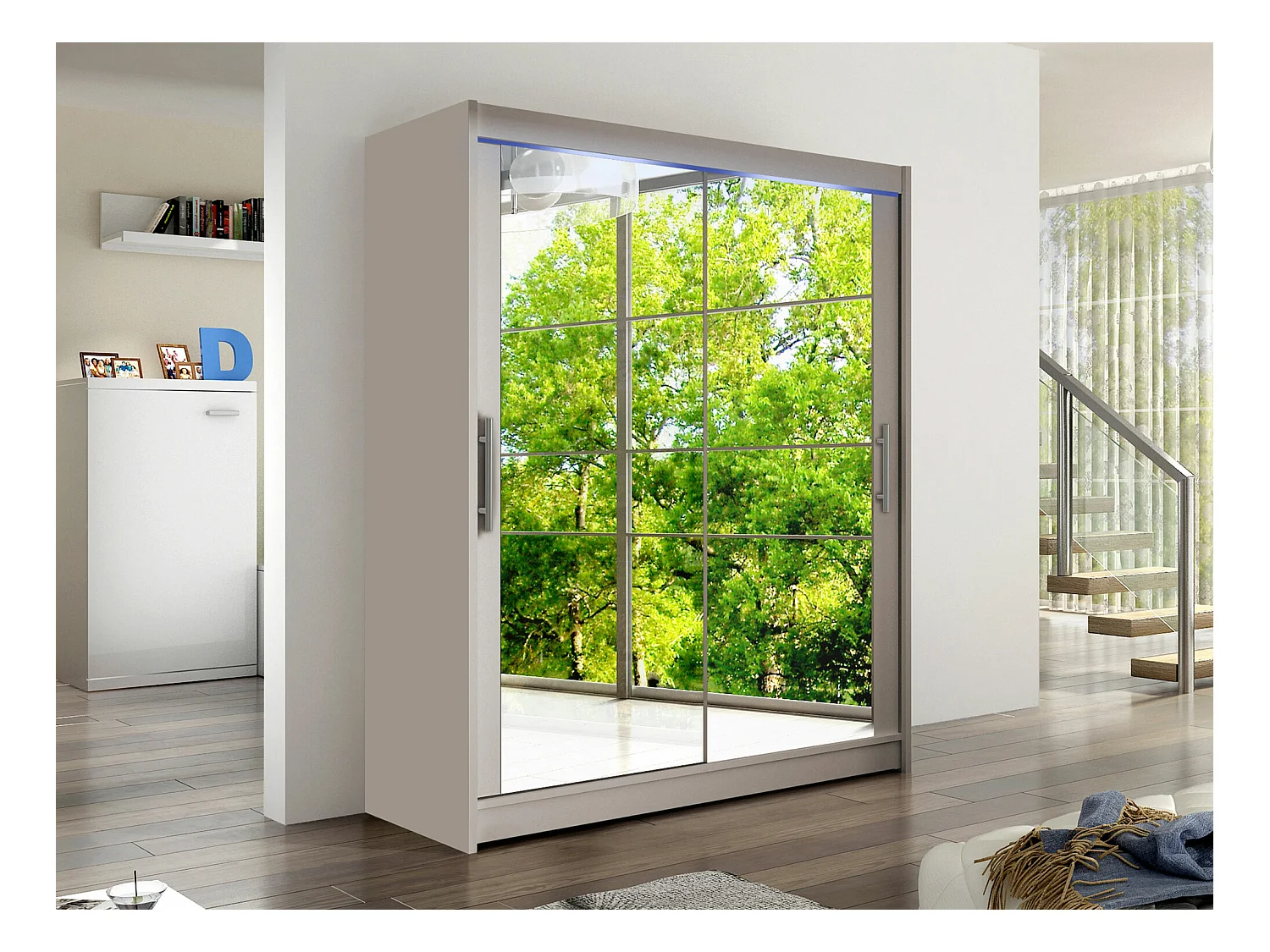Armoire Closico 127, Cachemire, 200x150x58cm, Portes d'armoire: Coulissantes