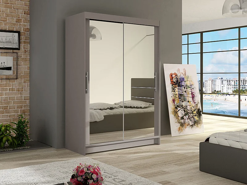 Armoire Closico 129, Cachemire, 200x120x58cm, Portes d'armoire: Coulissantes