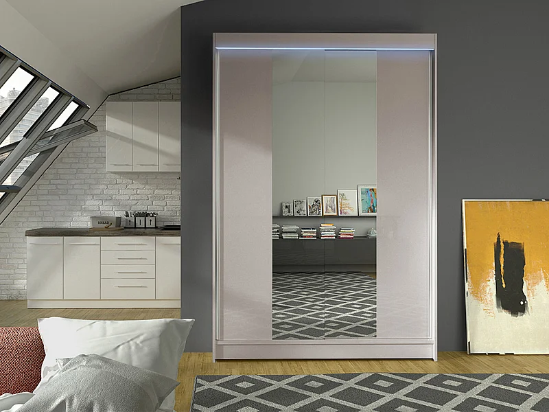 Armoire Closico 148, Cachemire, 200x120x58cm, Portes d'armoire: Coulissantes