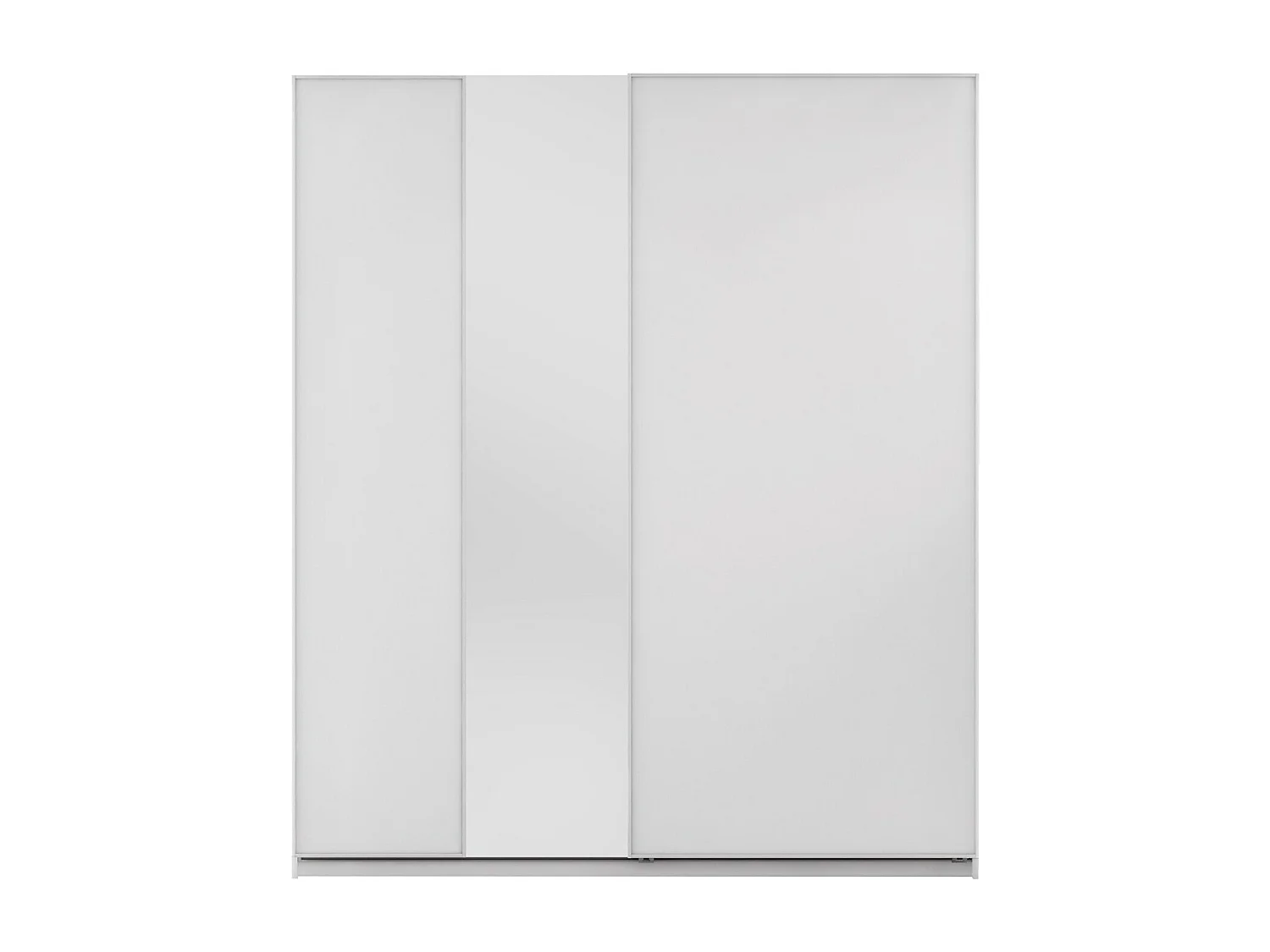 Armoire Fresno 159, Blanc, 235x71cm, Portes d'armoire: Coulissantes