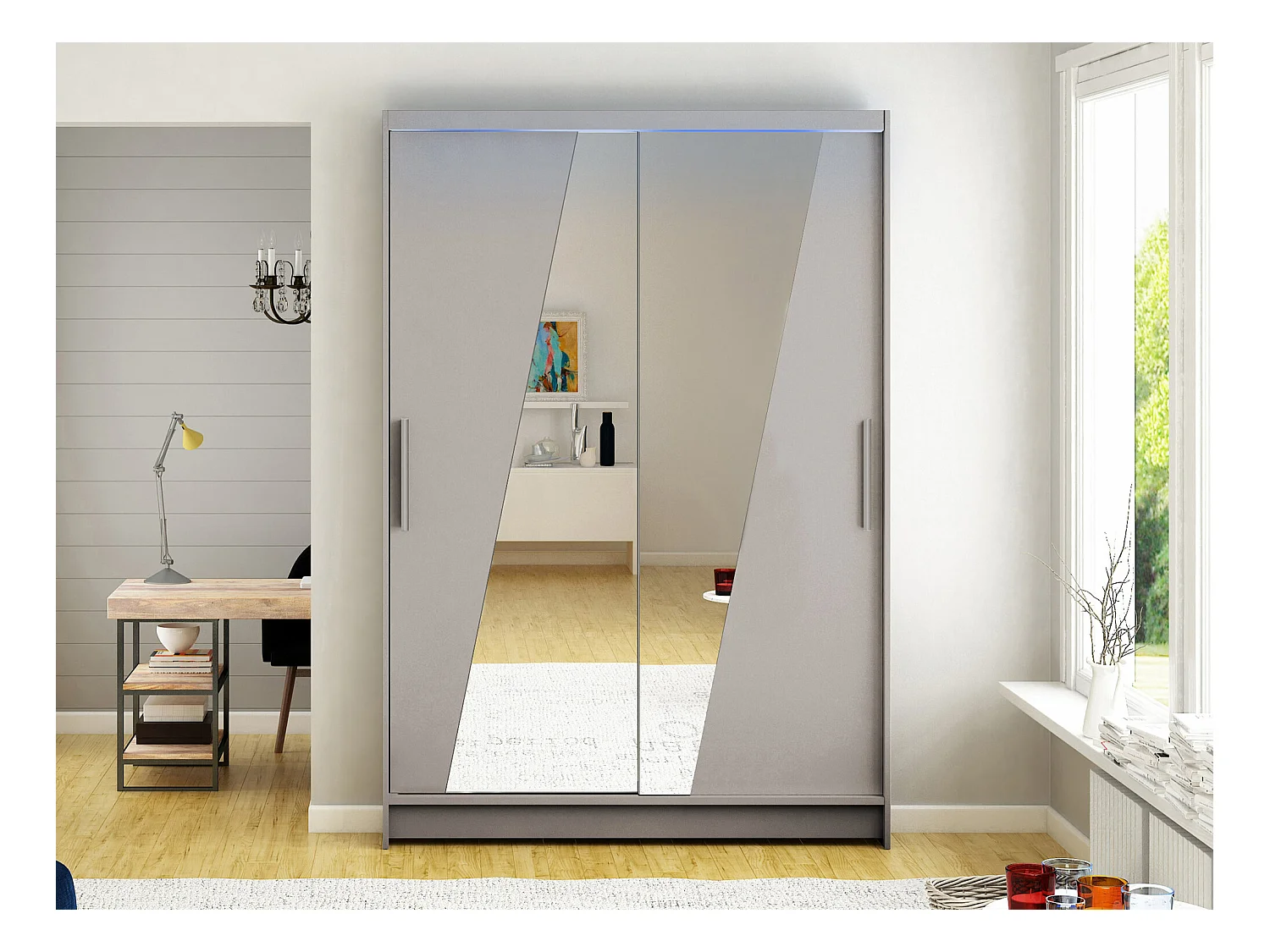 Armoire Closico 152, Cachemire, 200x120x58cm, Portes d'armoire: Coulissantes