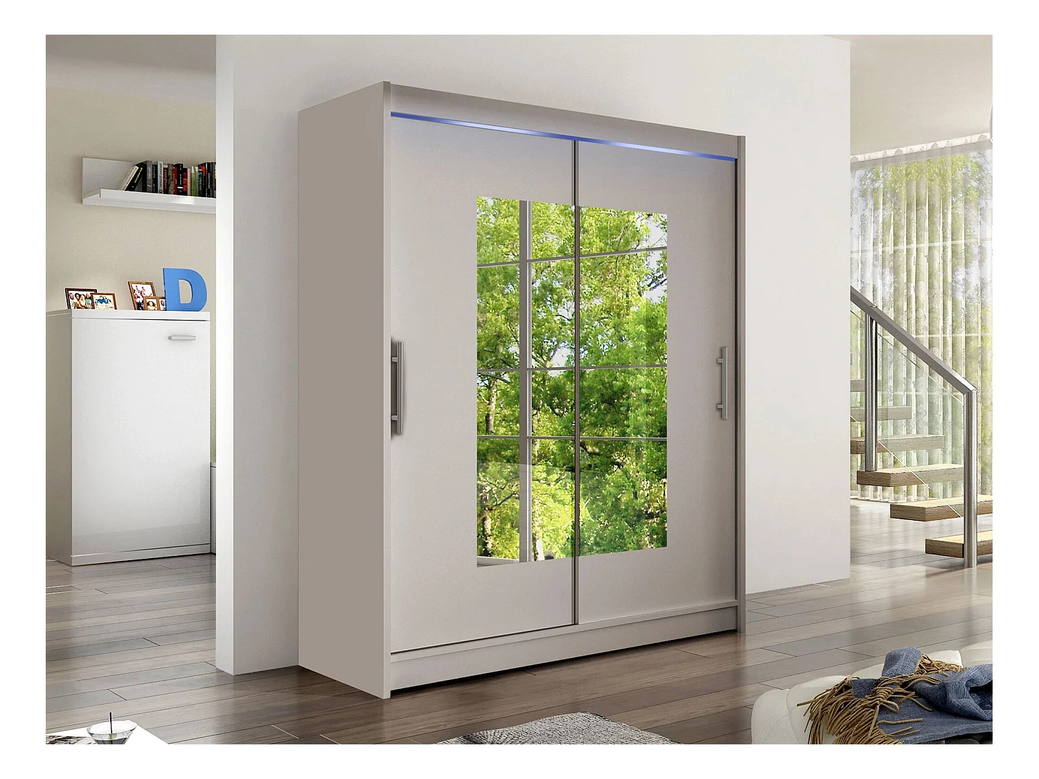 Armoire Closico 104, Cachemire, 200x150x58cm, Portes d'armoire: Coulissantes