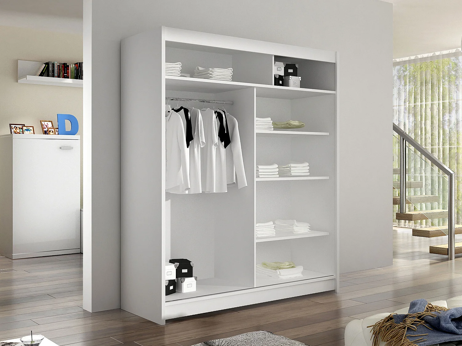 Armoire Closico 132, Cachemire, 200x150x58cm, Portes d'armoire: Coulissantes