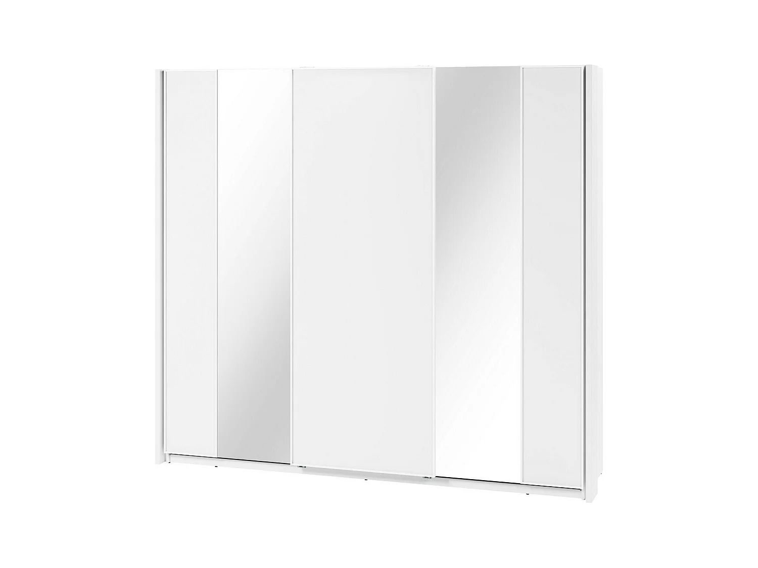 Armoire Fresno 160, Blanc, 235x260x69cm, Portes d'armoire: Coulissantes