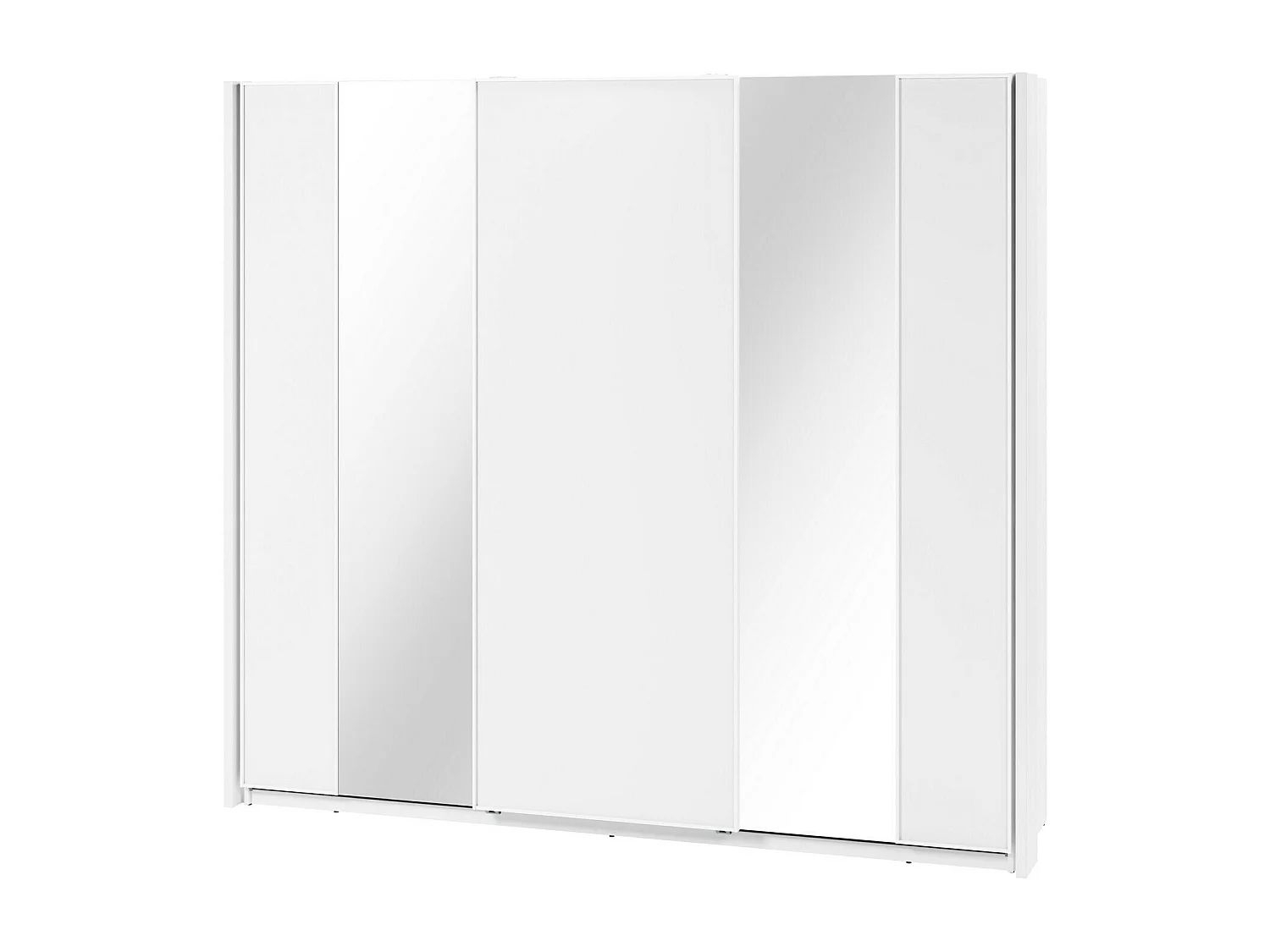 Armoire Fresno 160, Blanc, 235x260x69cm, Portes d'armoire: Coulissantes