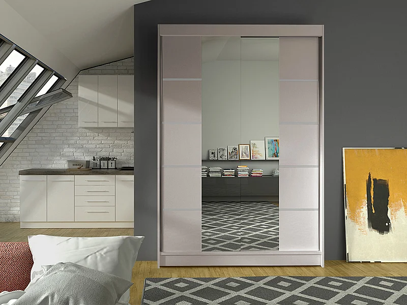 Armoire Closico 151, Cachemire, 200x120x58cm, Portes d'armoire: Coulissantes