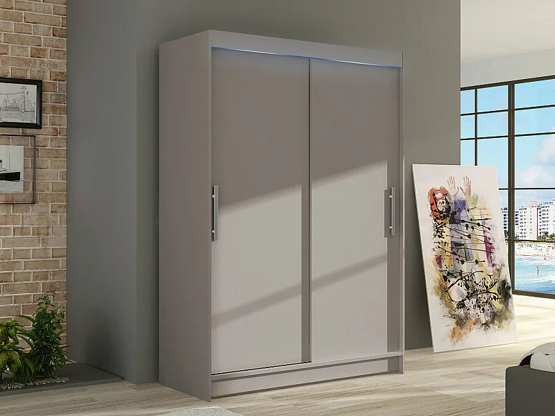 Armoire Closico 117, Cachemire, 200x120x58cm, Portes d'armoire: Coulissantes