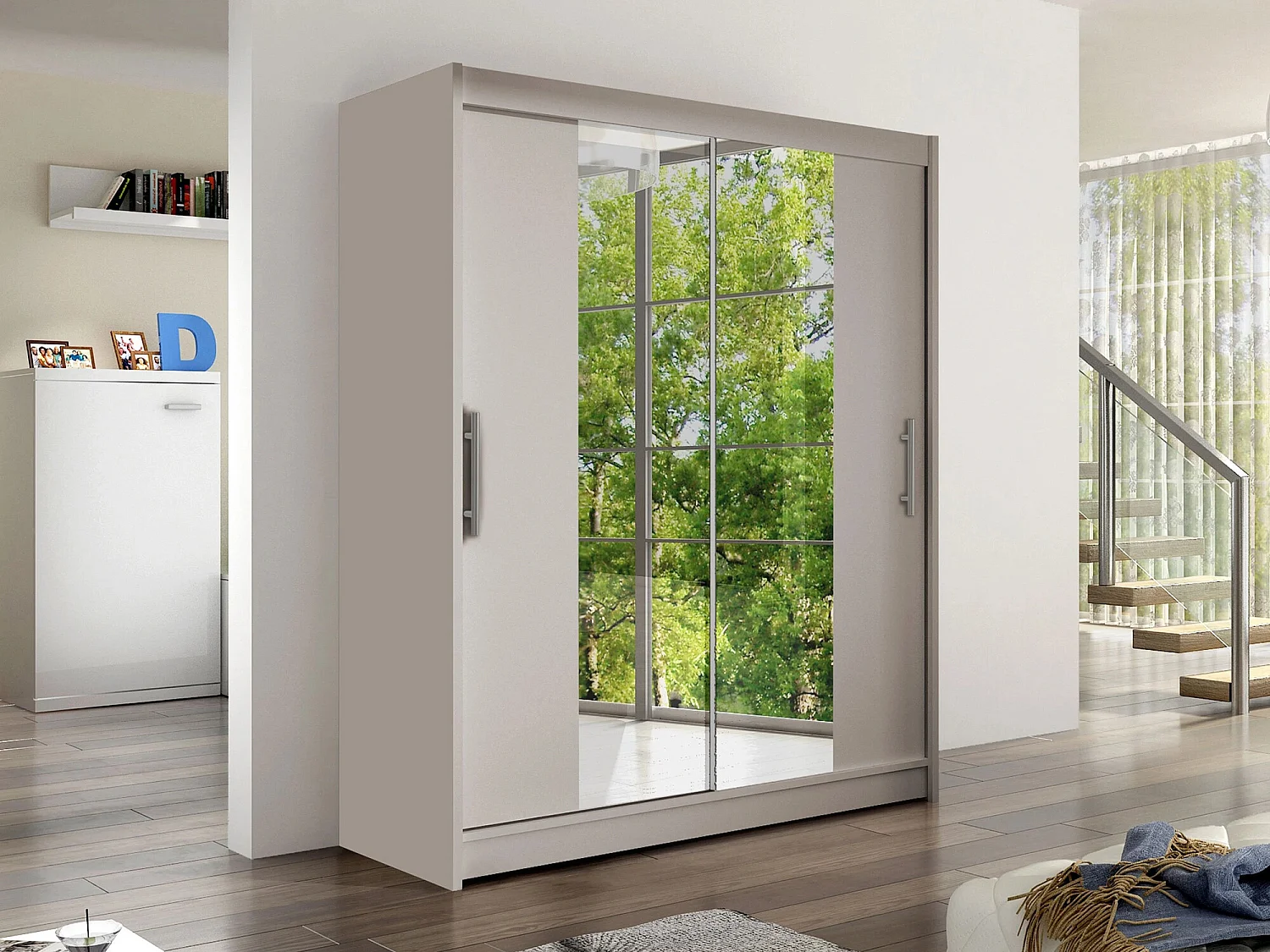 Armario Closico 132, Cachemira, 200x150x58cm, Puertas de armario: Correderas