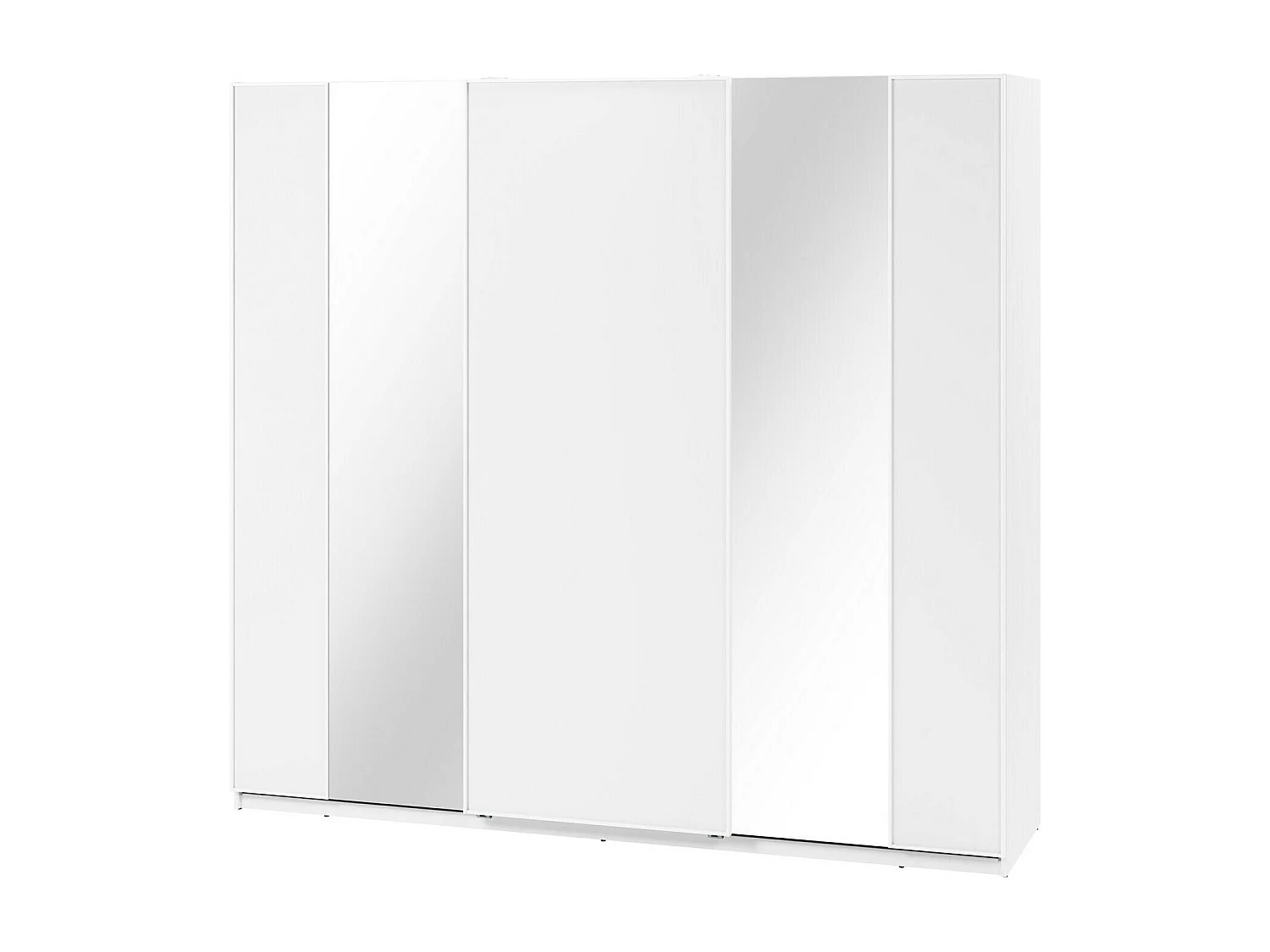 Armoire Fresno 160, Blanc, 235x250x69cm, Portes d'armoire: Coulissantes