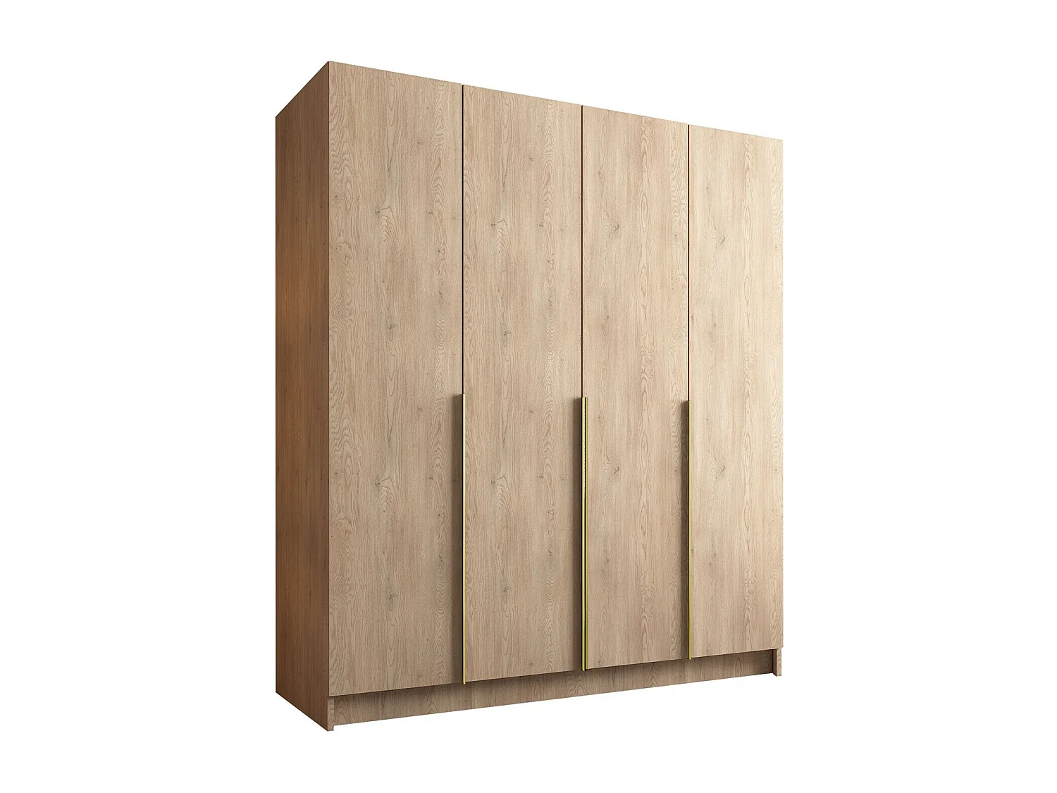 Armario Closico 192, Dorado|Luminoso madera, 215x200x58cm