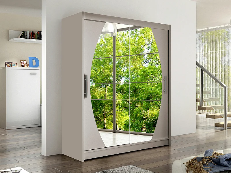 Armoire Closico 121, Cachemire, 200x150x58cm, Portes d'armoire: Coulissantes