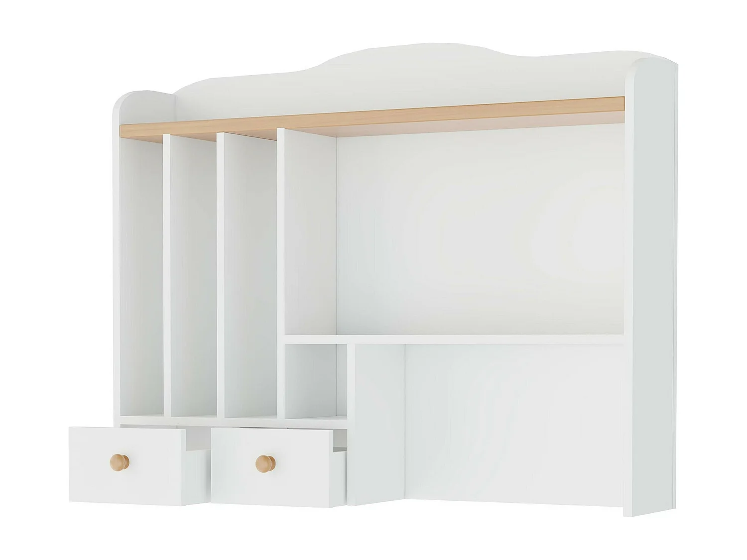 Bureau Romelbo 119, Avec des portes|Avec tiroirs, 76x110x52cm, Chêne|Blanc