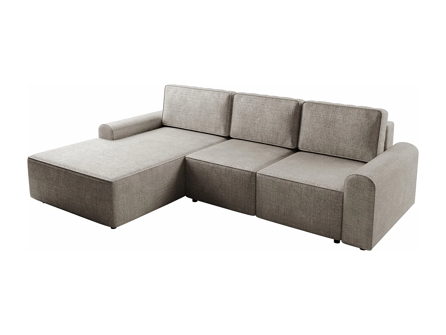 Sofá rinconero Stonecrest 105, Gris, Función de descanso, Almacenaje, 258x168x85cm