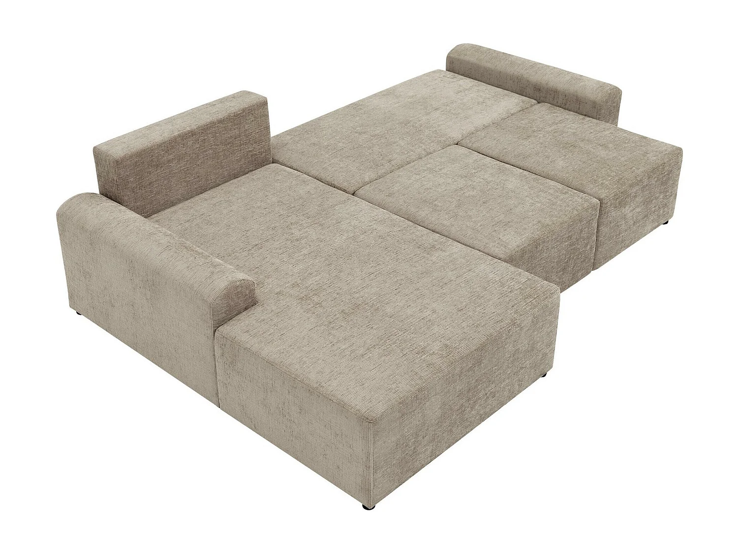 Sofá rinconero Stonecrest 105, De color marrón claro, Función de descanso, Almacenaje,