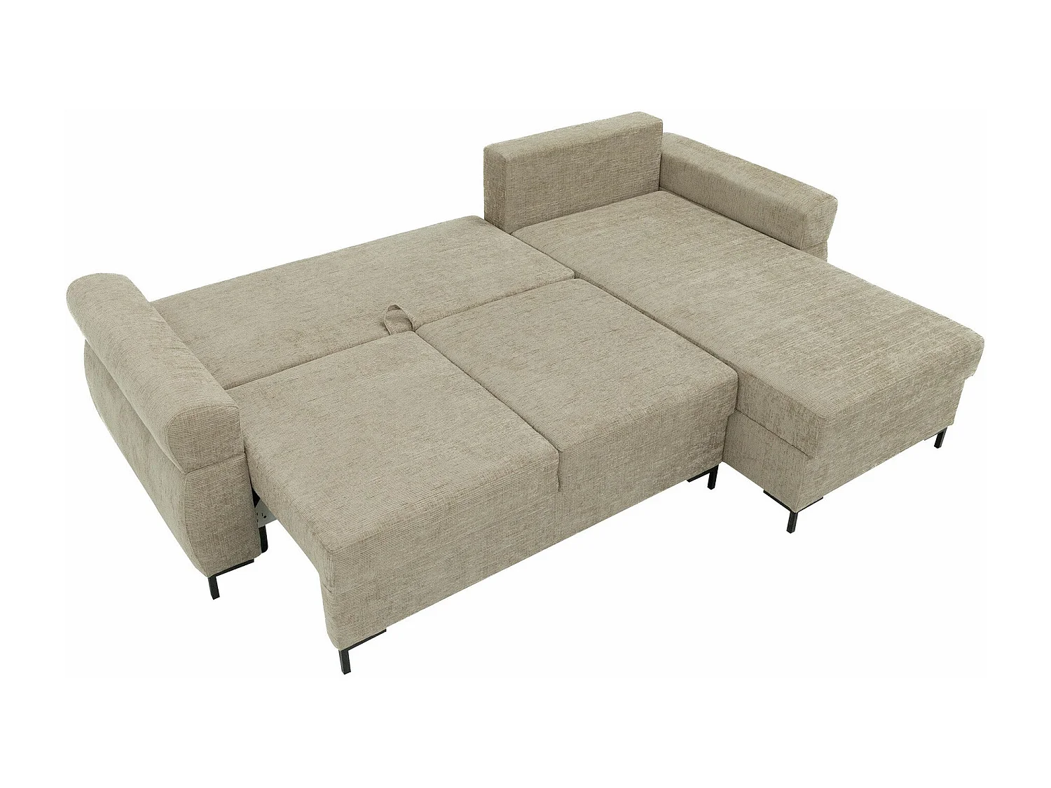 Sofá rinconero Stonecrest 103, Gris, Función de descanso, Almacenaje, 258x170x92cm