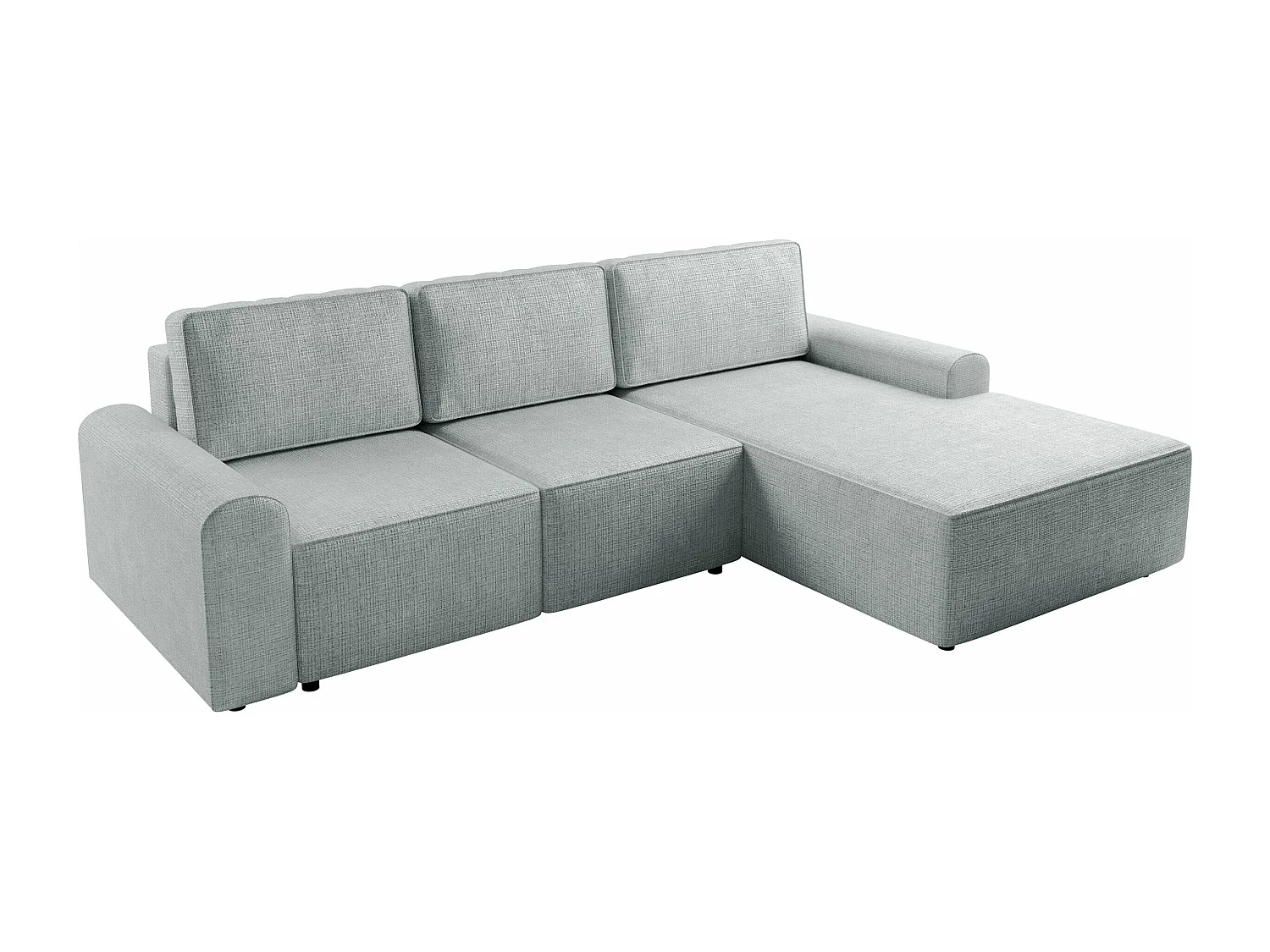 Canapé d'angle Stonecrest 105, Gris, Fonction de couchage, Boîte de literie, 258x168x85cm