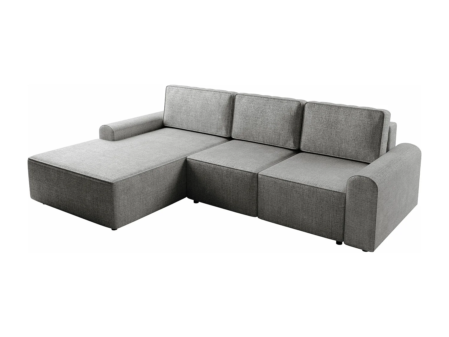 Sofá rinconero Stonecrest 105, Azul, Función de descanso, Almacenaje, 258x168x85cm