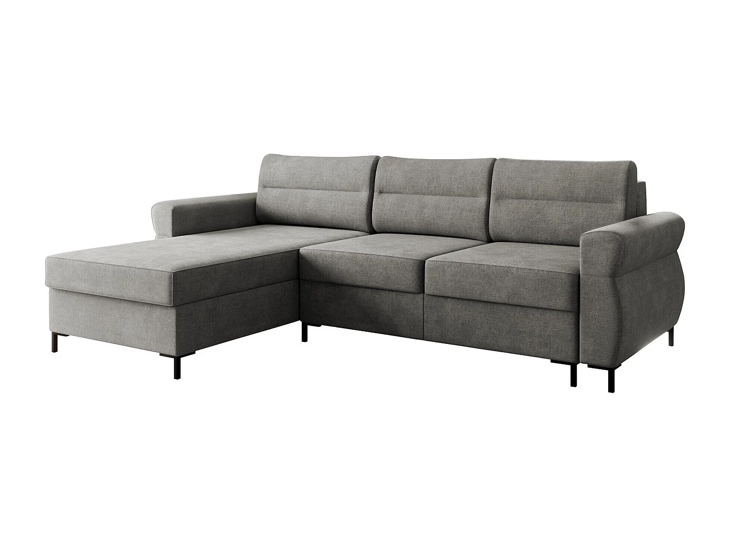 Sofá de canto Stonecrest 103, Cinzento, Funcionalidade de dormir