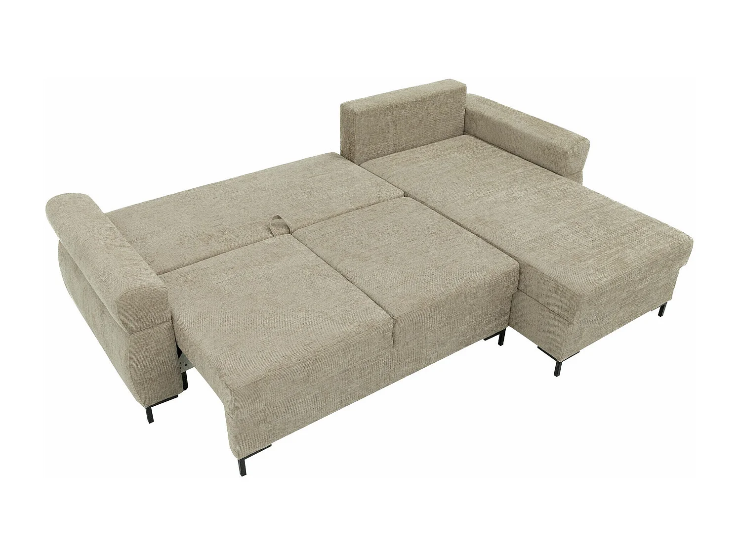 Sofá rinconero Stonecrest 103, Gris, Función de descanso, Almacenaje, 258x170x92cm