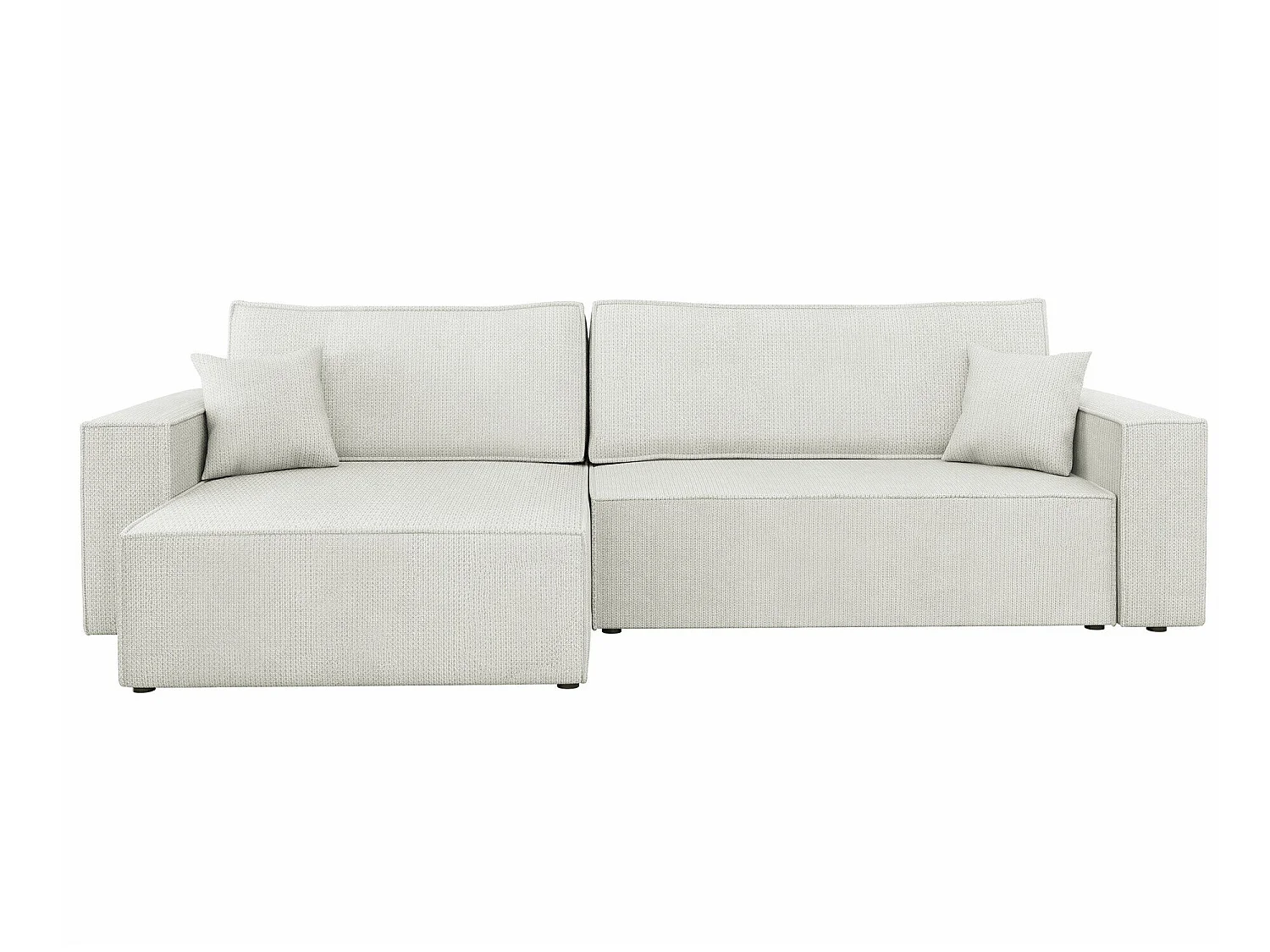 Canapé d'angle Vespes II, Gris clair, Fonction de couchage, 27x15x8cm