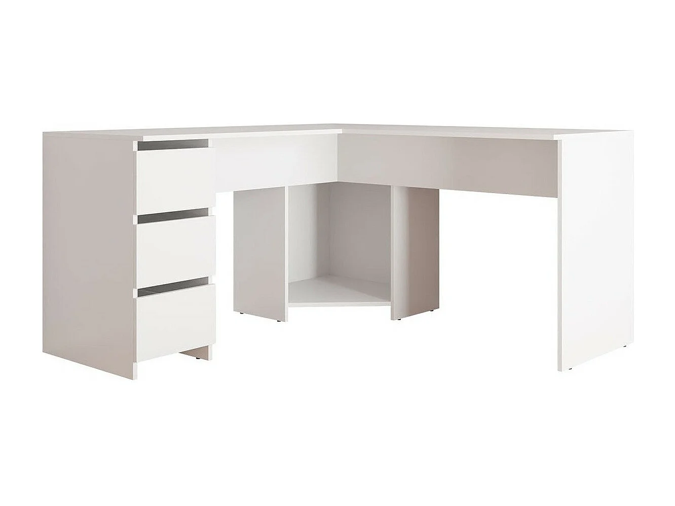 Mesa de ordenador esquinera Comfivo 391, Con cajones, Número de cajones: 3, 74x142x142cm