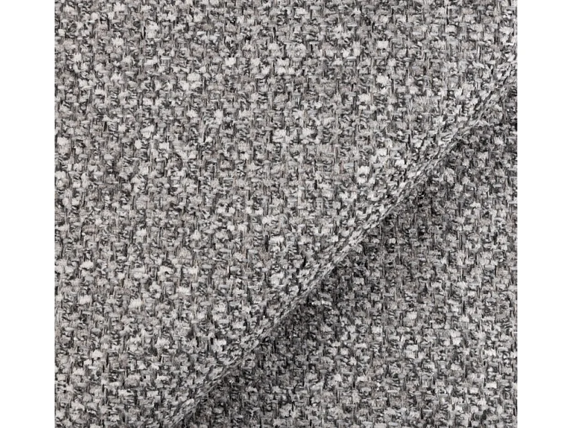 Canapé-lit ALMI avec couchage 120x200 cm, coffre, tissu Excite Me, accoudoirs trapèze, style scandinave, 260x100x80 cm, gris