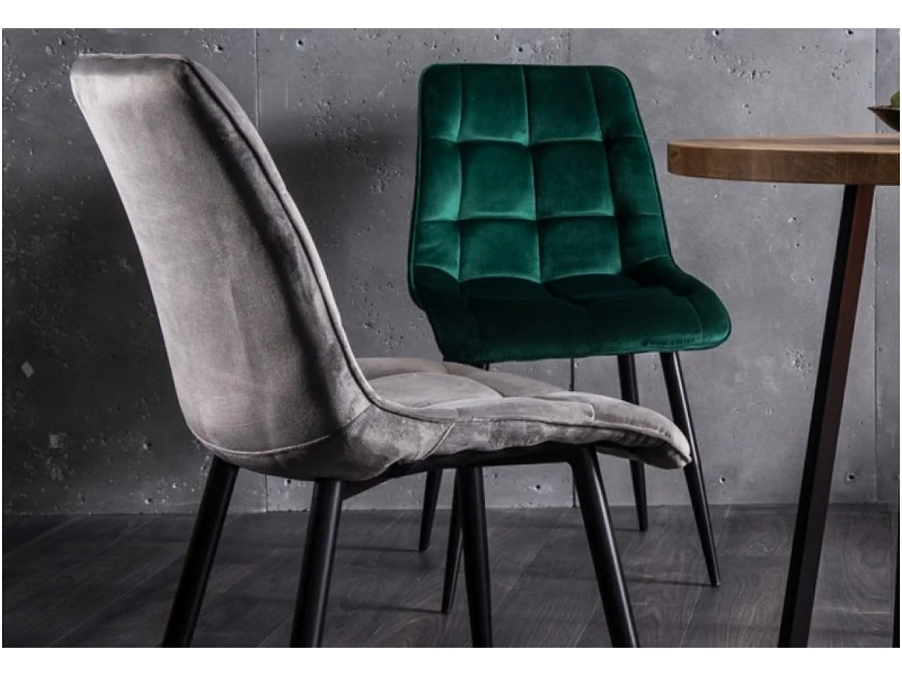 Sedia Rim/Tessuto-Velluto/Verde